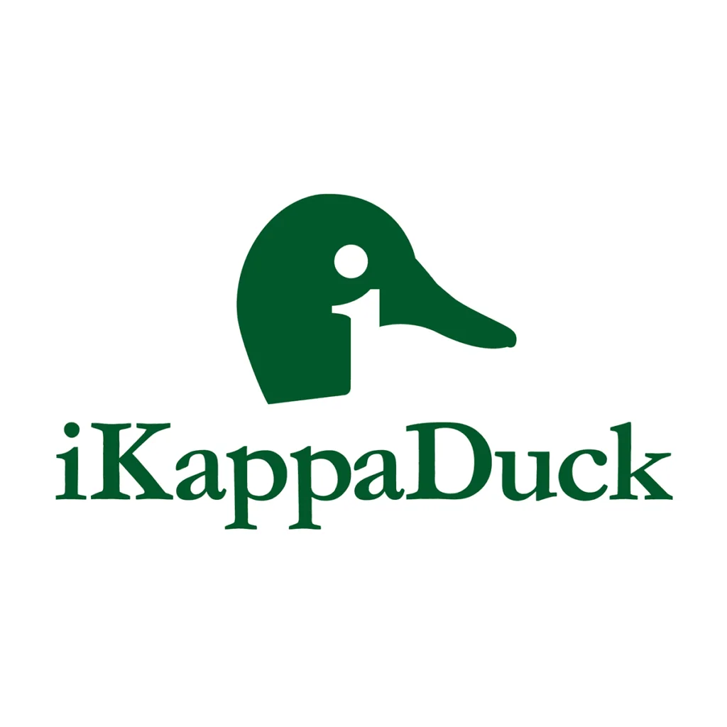 iKappaDuck logo, a green duck head silhouette